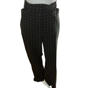 Lane Bryant Black Diamond Print High Waisted Pants Size 18 Pristine